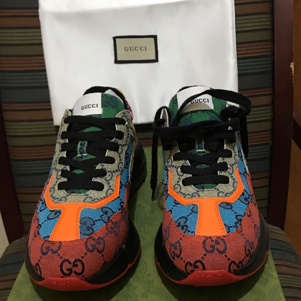 Authentic Gucci Rhyton Sneakers - Picture 6 of 12